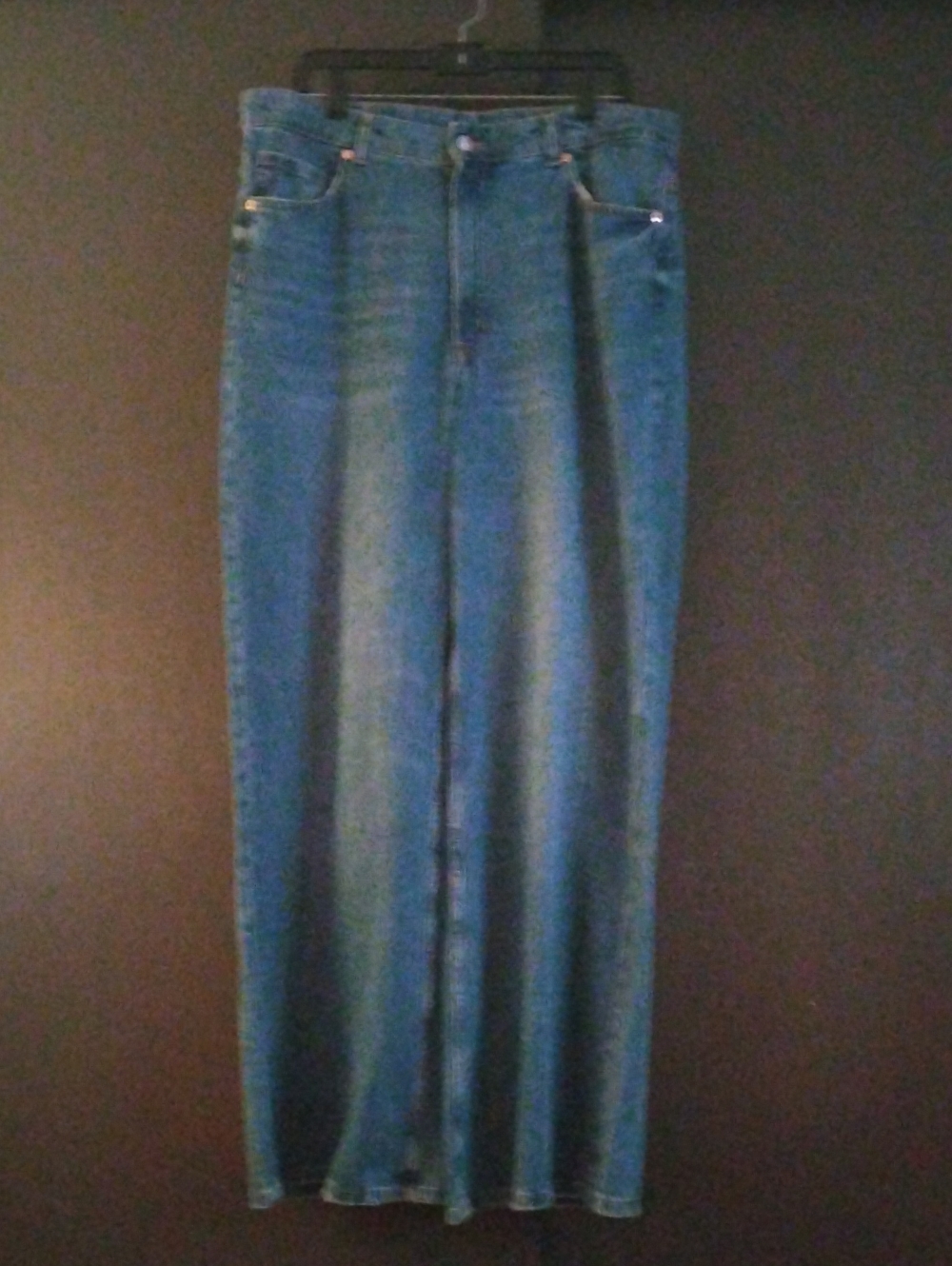 Divided Women's Straight Wide-Leg Denim Jeans in Blue